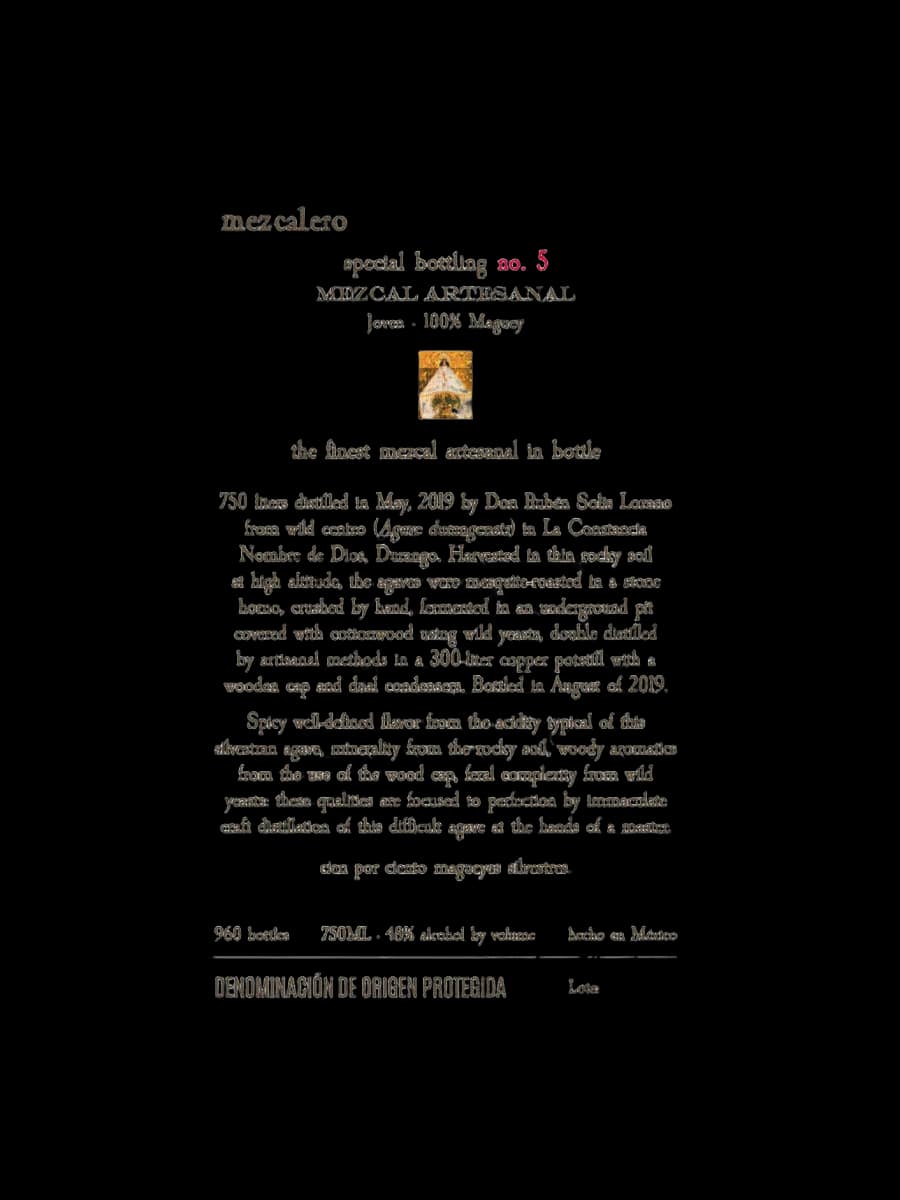 Mezcalero Special Bottling No. 5